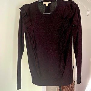 Glitter snd ruffles top